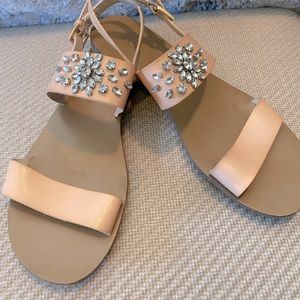Jcrew leather studded sandals